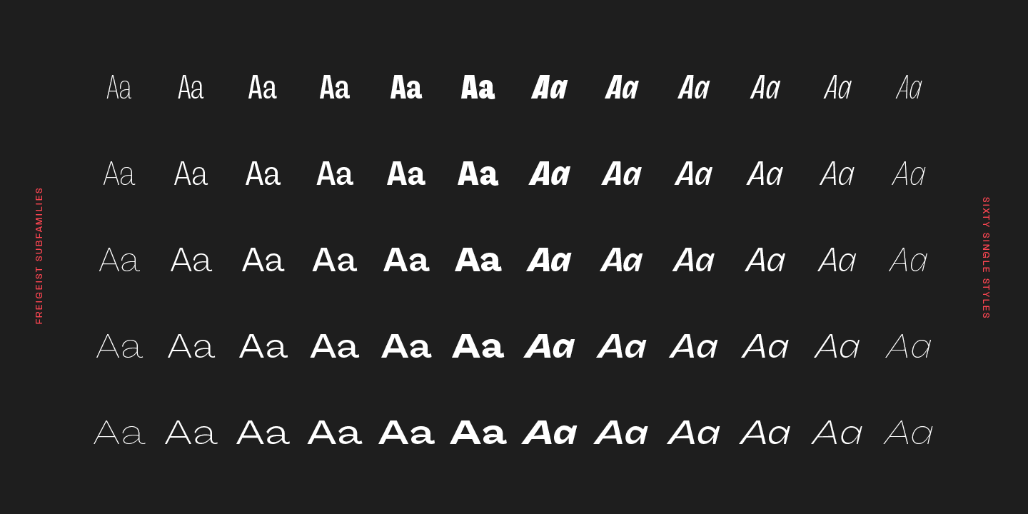 Example font Freigeist Wide #7